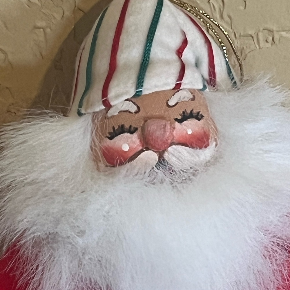 Vintage Annalee￼ Santa Claus Tree Hanging Ornament 9 Inches